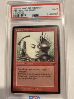 PSA 9 Mint Eternal Warrior Legends Red Uncommon MAGIC THE GATHERING MTG - Image 2
