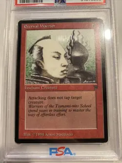 PSA 9 Mint Eternal Warrior Legends Red Uncommon MAGIC THE GATHERING MTG - Image 3