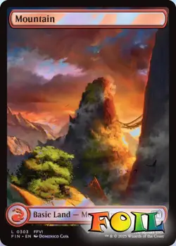 Mountain 0303 MTG FINAL FANTASY Land NP Foil - Image 1