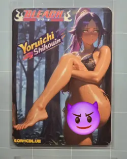 Yoruichi Shihouin Bleach Custom Glow Waifu Card Feet Fan Art 4 - Image 1