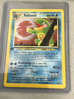 Politoed Neo Discovery 1st Edition Holo Pokemon Card 8/75 - Image 1