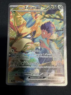 Pokemon TCG Hop's Zacian EX Card 186/159 Journey Together Sir - Image 2