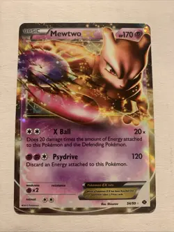 Pokemon TCG Mewtwo EX Holo Ultra Rare Card Next Destinities 54/99 Jumbo - Image 1