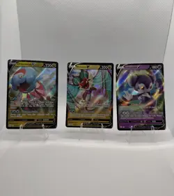 Pokemon TCG Evolving Skies 3 Card Lot: Dracovish V, Noivern V, Indeedee V Holo - Image 1