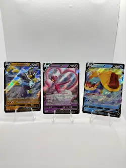 Pokemon TCG 3 Card Lot: Urshifu V, Enamorus V, Drednaw V Full Art Holo Eng - Image 1