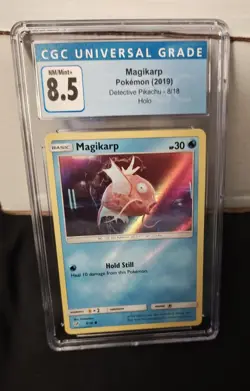 Pokemon Magikarp CGC Graded 8.5 2019 Detective Pikachu Card 8/18 Holo - Image 1