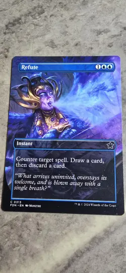 Refute (Borderless) Foundations Regular Instant Common MTG NM - Image 1