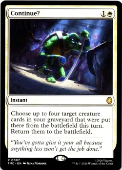 ContinueU - #7 - Rare - Teenage Mutant Ninja Turtles - TMC Commander - Image 1