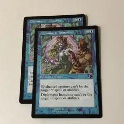 Diplomatic Immunity X2 Mercadian Masques Ex/ NM Condition see pics front/back - Image 1
