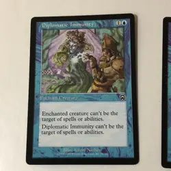 Diplomatic Immunity X2 Mercadian Masques Ex/ NM Condition see pics front/back - Image 2