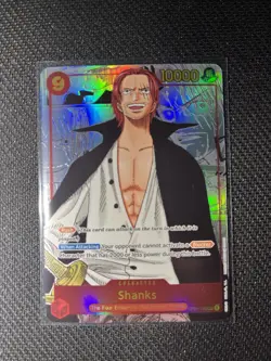 Namco One Piece CCG Shanks Manga Secret Rare Foil OP01-120 Rush - Image 1