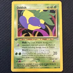 Oddish 68/111 1st Edition Neo Genesis Pokemon Card NM - Image 1