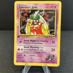 Sabrina's Jynx 59/132 1st Edition Gym Heroes Vintage Pokemon TCG Card - Image 1