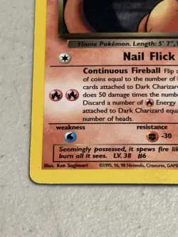 Dark Charizard 21/82 Team Rocket Non-Holo Rare Pokemon Card - Light Play - Image 5