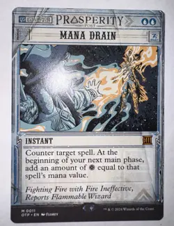 MTG: Outlaws of Thunder Junction: Breaking News: Mana Drain Regular M•11 NM/M - Image 1