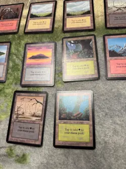 Mtg Alpha Complete Basic Land Set Island Mountain Plains Swamp Forest Art - Image 4