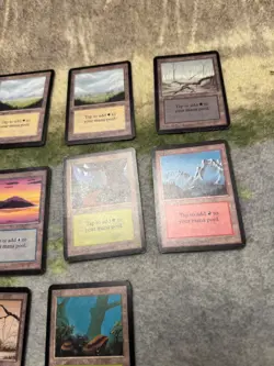 Mtg Alpha Complete Basic Land Set Island Mountain Plains Swamp Forest Art - Image 5