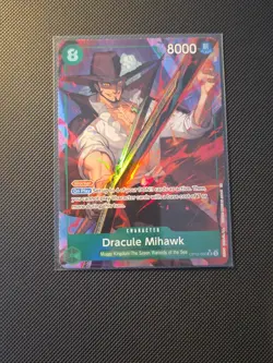 One Piece CCG Dracule Mihawk OP12-030 SR Alt Art (1 Star) Legacy of the Master - Image 1