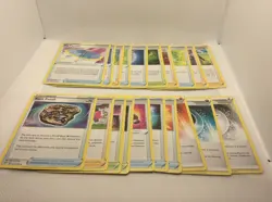 Pokemon TCG Darkness Ablaze Complete Uncommon Set. Item Support Energy 20 Cards - Image 1