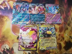 Pokemon Ascended HEROES 5 Card EX Lot: Audino 253, Zoroark 137, Azumarill 084 ++ - Image 1
