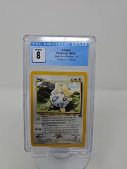 CGC 8 NM/MINT Togepi WOTC BLACK STAR PROMOS #30 League Pokemon Card - Image 1