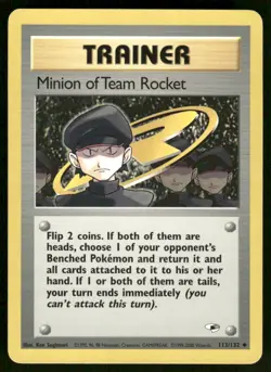 Pokemon Cards Minion of Team Rocket 113/132 Unlimited Gym Heroes Uncommon LP - Image 1