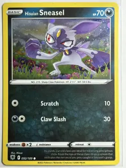Hisuian Sneasel - (Cosmos Holo) Holo Deck Exclusives 092/189 LP-NM Pokemon Card - Image 1