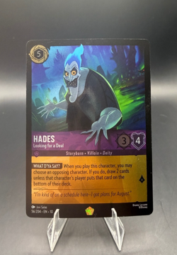 Disney Lorcana Hades Looking for a Deal Rare Villain Card – Near Mint - Image 1