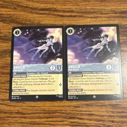 Disney Lorcana Angela Card 187/204 2 card lot Regular - Image 1