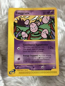 Pokemon Exeggcute 77/147 LP Aquapolis ESeries Card, Vintage 2002 - Image 1