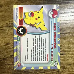 Pikachu #25 | Topps TV Animation Series | Non Holo Pokemon Card MP - Image 2