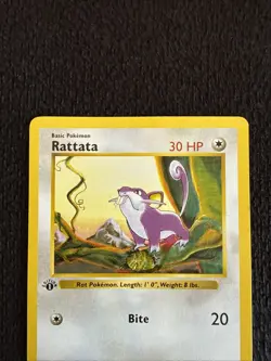 Pokemon Rattata 61/102 1st Edition Shadowless Base Set Card - Image 3