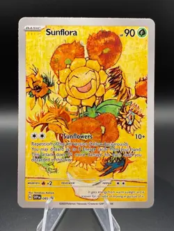 Pokemon Van Gogh Sunflora Full Art Display Piece *CUSTOM CARD* - Image 3