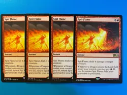 MTG 4x Spit Flame # 160 Core Set 2019 M19 Modern Magic the Gathering x4 NM - Image 1