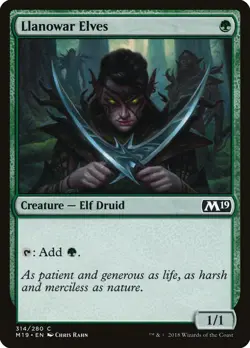 MTG Llanowar Elves ** Core Set 2019 ** English - Image 1