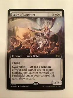 MTG WOE: Lady of Laughter (Creature Faerie Noble) Extended Art 0370 - Image 1