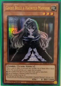 YuGiOh Ghost Belle & Haunted Mansion Ultra Rare 1st Edition RA01-EN011 - Image 1