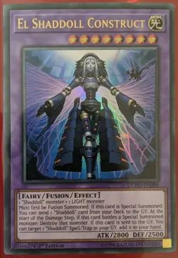 YuGiOh El Shaddoll Construct Ultra Rare 1st Edition DUPO-EN090 - Image 1