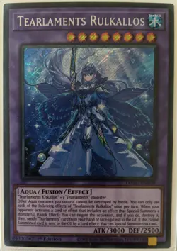 YuGiOh Tearlaments Rulkallos Secret Rare 1st Edition DABL-EN039 - Image 1