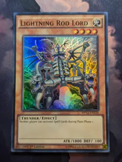 Lightning Rod Lord Super Rare 1st Edition Yugioh Card MP15-EN216 - LP - Image 1