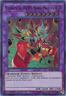 Elemental HERO Nova Master - BLLR-EN056 - Ultra Rare 1st Edition Yugioh - Image 1