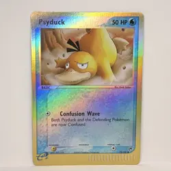 Psyduck 73/100 Sandstorm Reverse Holo Pokemon LP+ - Image 2