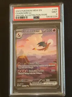Pokemon TCG Scarlet & Violet Charizard EX 199/165 Special Illustration Rare PSA9 - Image 1