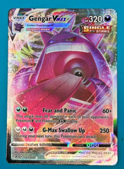 Pokemon 2021 Gengar VMAX 157/264 FA Single Strike Fusion Strike - Image 1