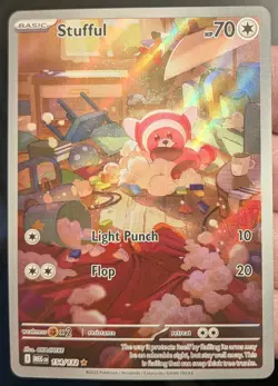 Pokemon TCG Stufful 154/132 Illustration Rare Mega Evolution Base Set NM/M - Image 1