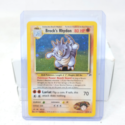 Pokemon Brock's Rhydon 002/132 Gym Heroes Holo W/ Swirl LP - Image 1