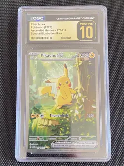 Pokemon Asc En-Ascended Heroes Special Illustration Pikachu Ex 2 Cgc 10 Pristine - Image 1