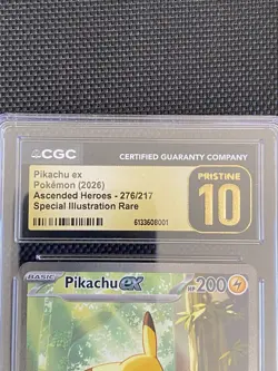 Pokemon Asc En-Ascended Heroes Special Illustration Pikachu Ex 2 Cgc 10 Pristine - Image 3