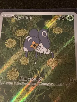 Pokemon TCG Mega Evolution Phantasmal Flames Full Art Rare Nymble 096/094 - Image 2