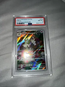 Pokemon TCG Kirlia Illustration Rare Scarlet & Violet Base 212/198 PSA 8 Mint - Image 1